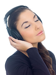 Image showing Girl with headphones