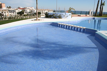 Image showing Swimmingpool in front of the Mediterranean