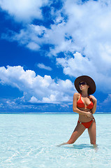 Image showing Woman at Maldives