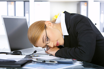 Image showing Business Woman in Office