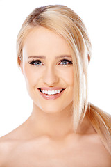 Image showing Happy blond woman  smiling