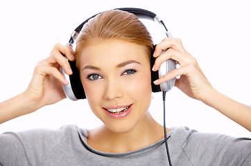 Image showing Girl with headphones