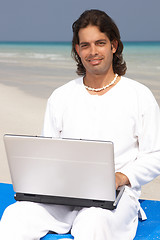 Image showing Man on the Beach 