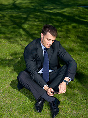 Image showing Outdoor Businessman