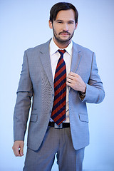 Image showing Handsome businessman in a grey suit