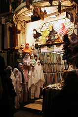 Image showing Shop for veils and prayer covers in Damascus