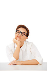 Image showing Thoughtful businesswoman