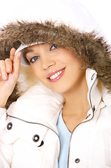 Image showing Fur hood