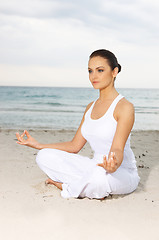 Image showing Yoga at Caribbean