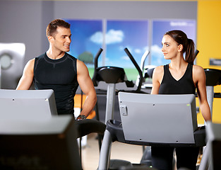 Image showing Couple at the gym