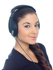 Image showing Girl with headphones