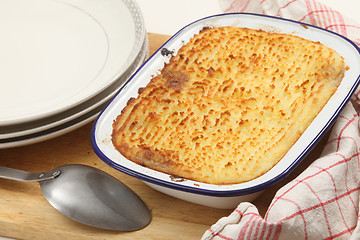 Image showing Cottage pie from the oven