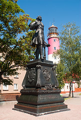 Image showing monument of Peter I in Baltiysk, Russia