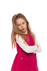 Image showing Young girl making face