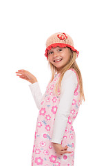 Image showing Smiling little girl with knit cap