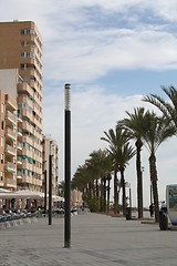 Image showing Promenade beside the Mediterranean