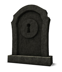 Image showing keyhole on gravestone