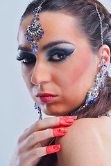 Image showing Beautiful Woman with  Luxury Makeup