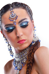 Image showing Beautiful Woman with  Luxury Makeup