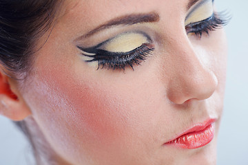 Image showing Beautiful Woman with  Luxury Makeup