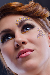 Image showing Beautiful Woman with  Luxury Makeup