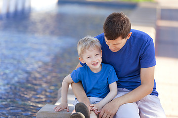 Image showing happy family of two