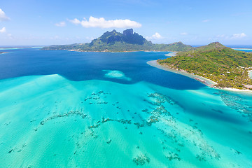 Image showing mount otemanu at bora bora