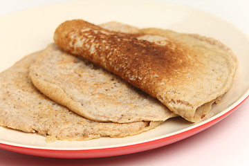 Image showing North Staffs oatcakes side view