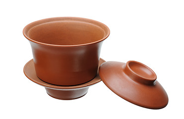 Image showing Clay cup for tea infuser