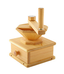 Image showing Wooden hand-mill