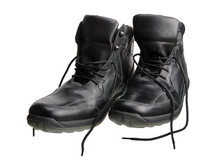 Image showing Black men's shoes