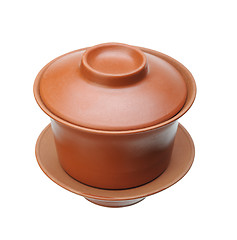 Image showing Clay cup for tea infuser