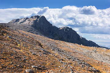 Image showing Mountain plateau in the autumn. Khibiny mountains. Russia