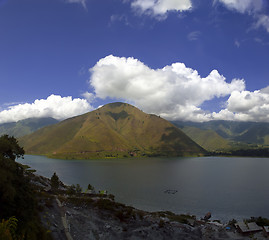 Image showing Sulphur Springs Samosir Island. View to Sihotang.