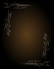 Image showing Vintage seamless wallpaper with a gold elements