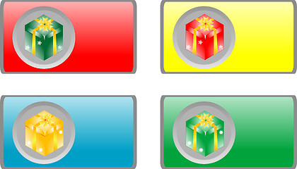 Image showing Gift boxes stickers set