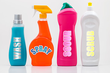 Image showing Household Cleaning Bottles 01-Labels