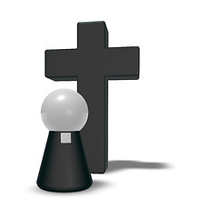 Image showing pastor and christian cross