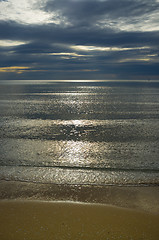 Image showing Cloudscape on a beach