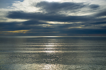 Image showing Cloudscape of storm in the beach