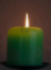 Image showing glowing candle