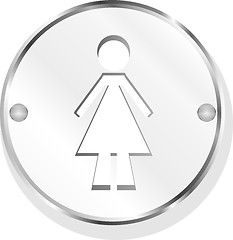 Image showing woman metallic button