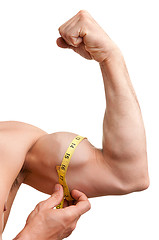 Image showing Measuring His Bicep