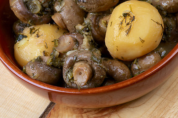 Image showing Mushroom and Potato Stew