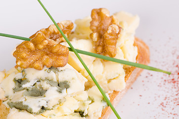 Image showing Blue cheese pintxo