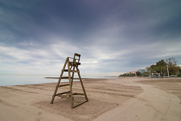 Image showing Bad beach weather