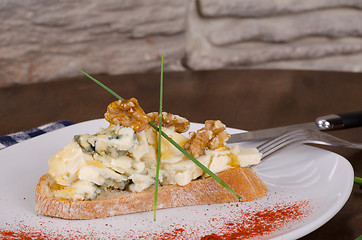 Image showing Blue cheese appetizer