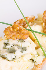 Image showing Blue cheese canape
