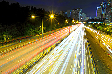 Image showing Highway with heavy traffic