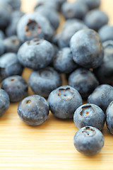 Image showing Blueberry on the wooden table 